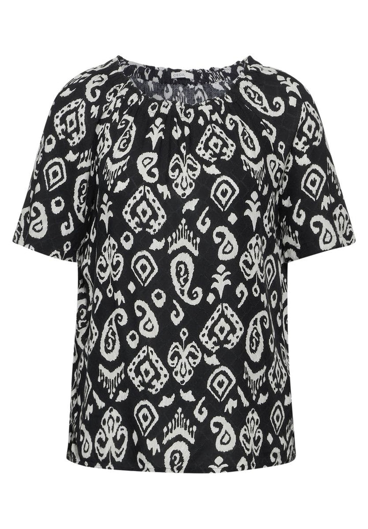 Print Carmen Bluse