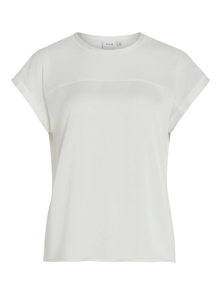 VIELLETTE O-NECK S/S MESH TOP - NOOS