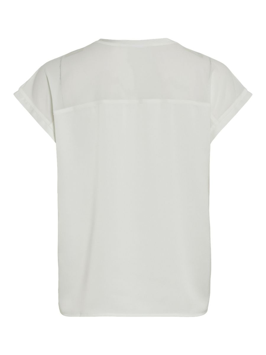 VIELLETTE O-NECK S/S MESH TOP - NOOS