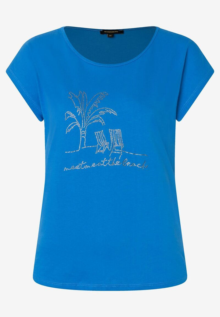 T-Shirt mit Steinchen-Applikation  magic blue  Sommer-Kollektion