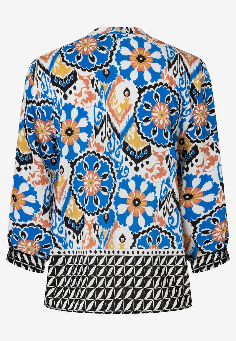 Viskosebluse  Ornament-Print  Sommer-Kollektion