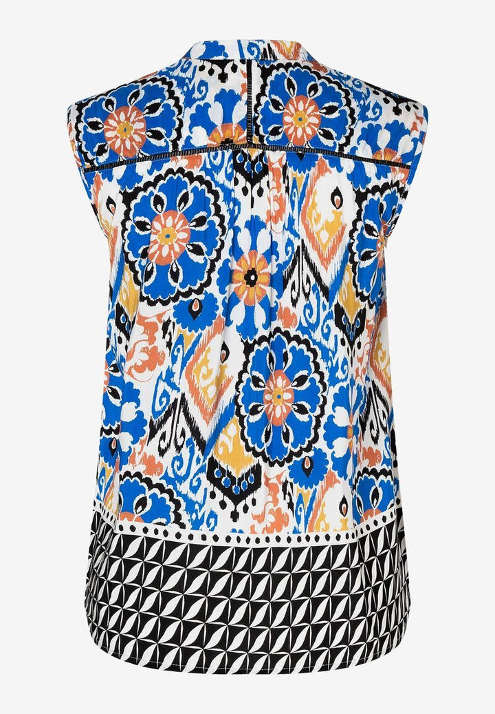 ärmellose Bluse  Ornament-Print  Sommer-Kollektion