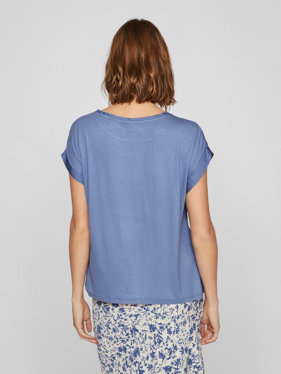 VIELLETTE S/S SATIN TOP - NOOS