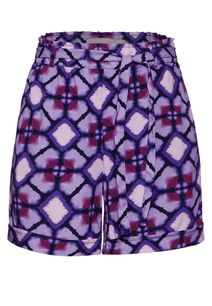 Paperbag Shorts mit Print