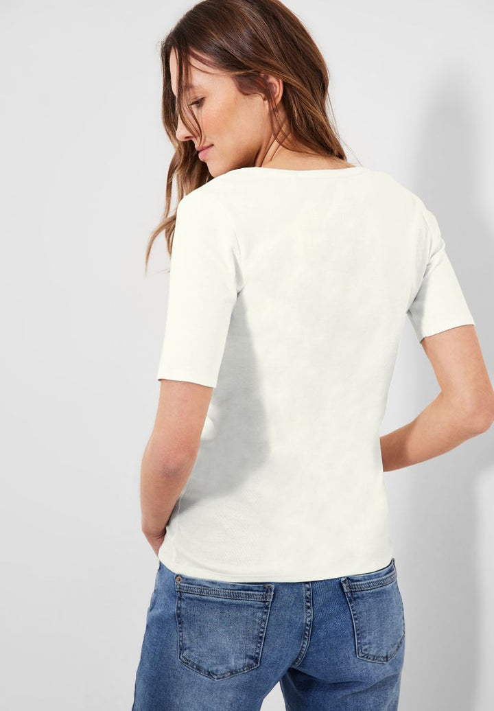 Basic T-Shirt mit Rundhals in Unifarbe