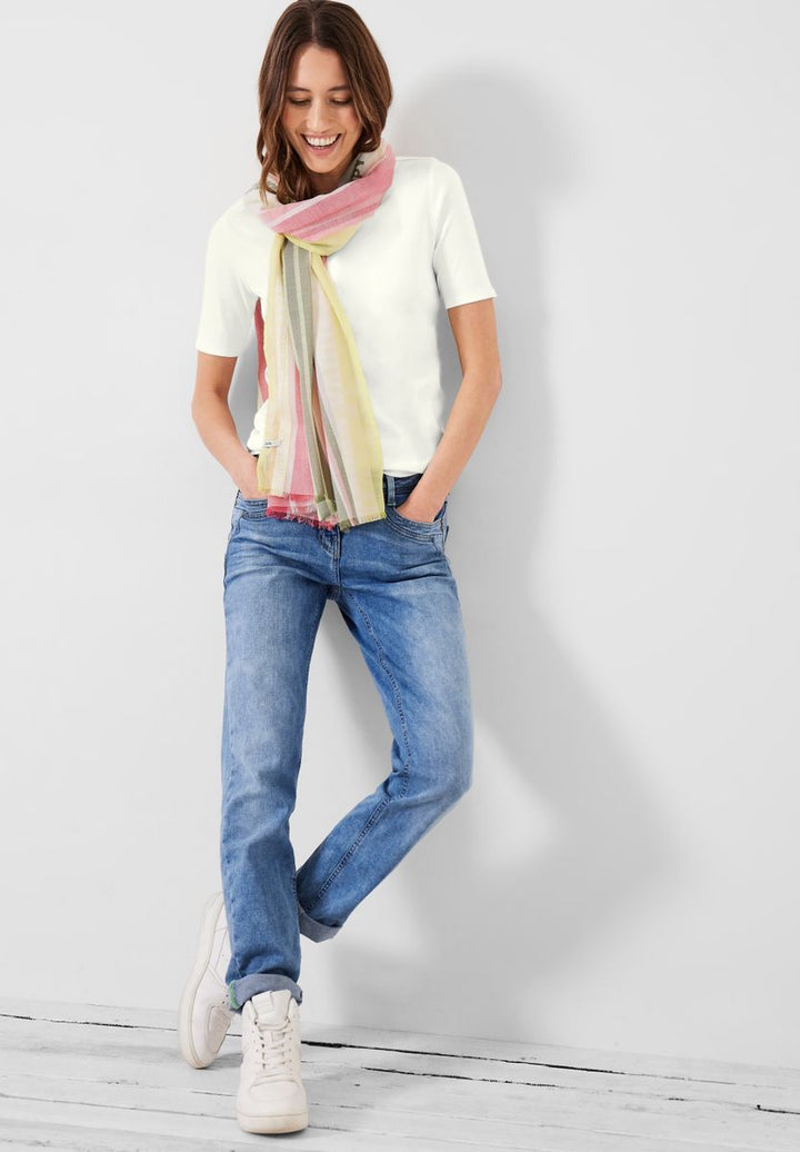 Basic T-Shirt mit Rundhals in Unifarbe