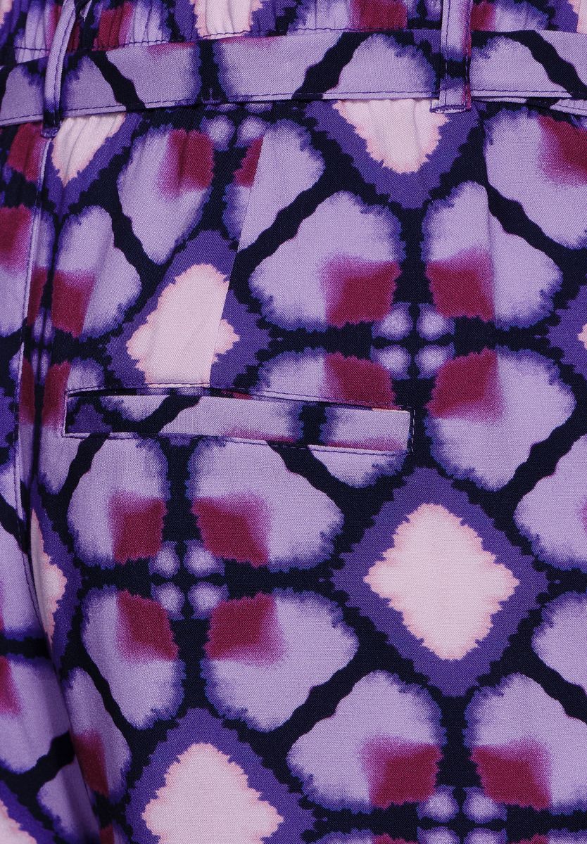 Paperbag Shorts mit Print