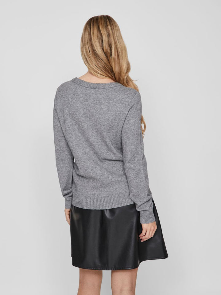 VIRIL O-NECK L/S  KNIT TOP - NOOS