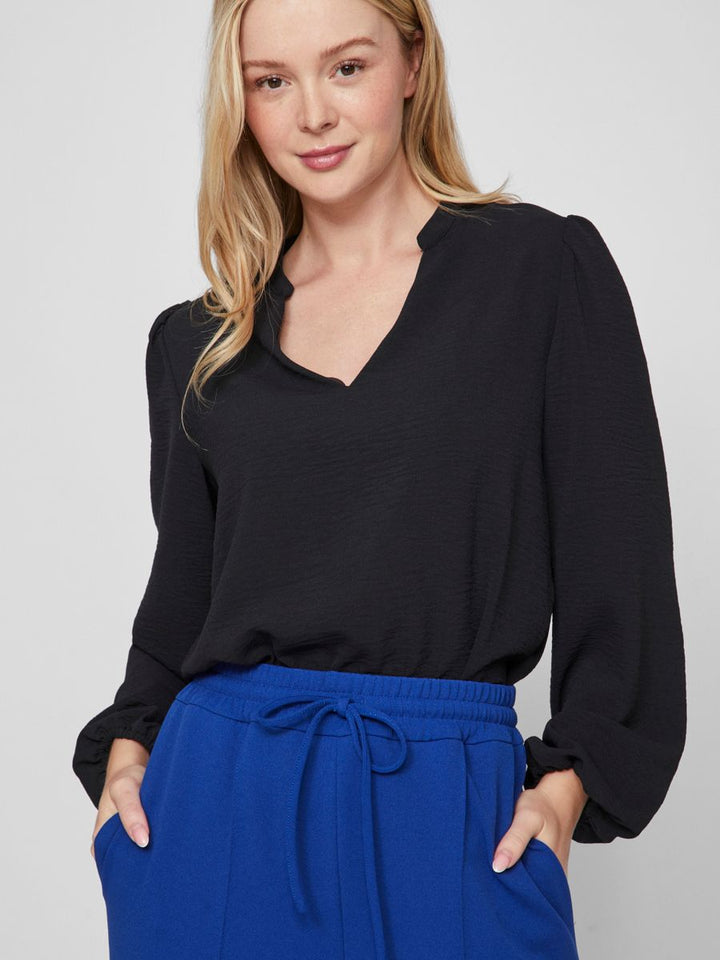 VIRELLA V-NECK L/S TOP - NOOS