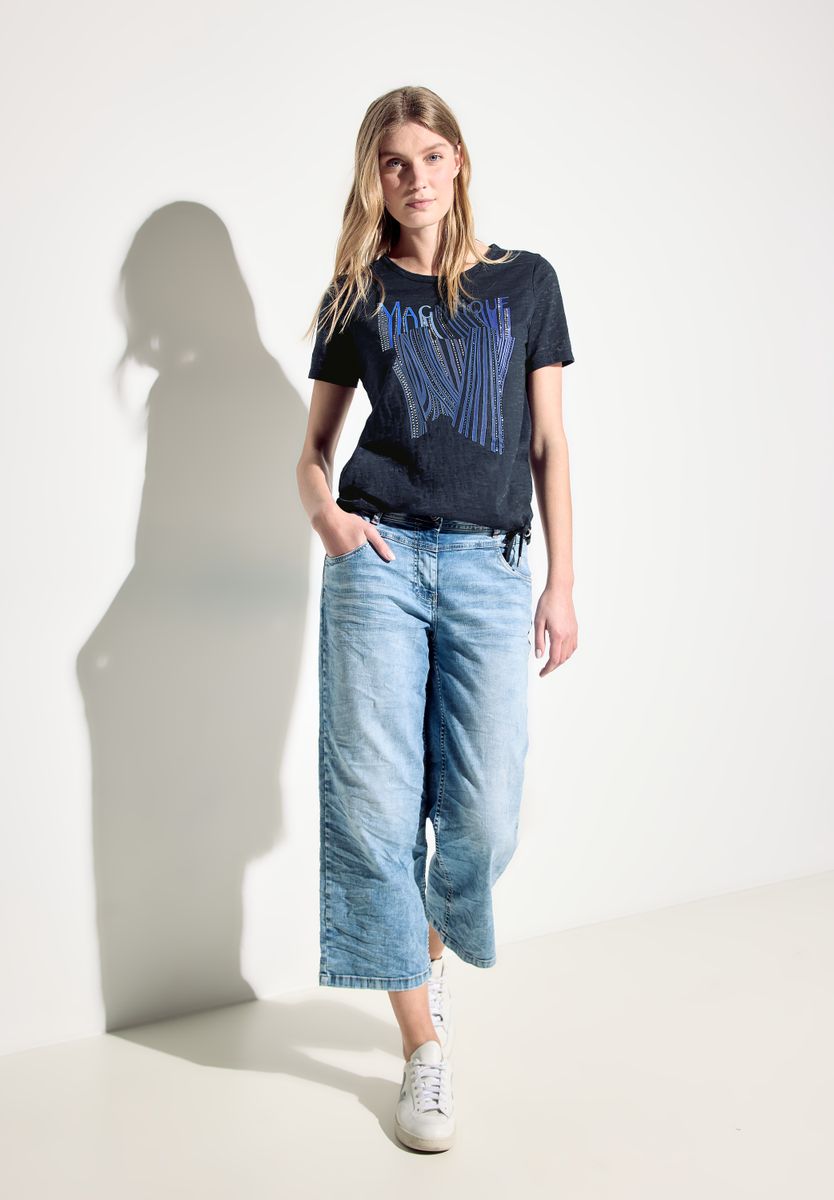 Burn Out T-Shirt mit Print