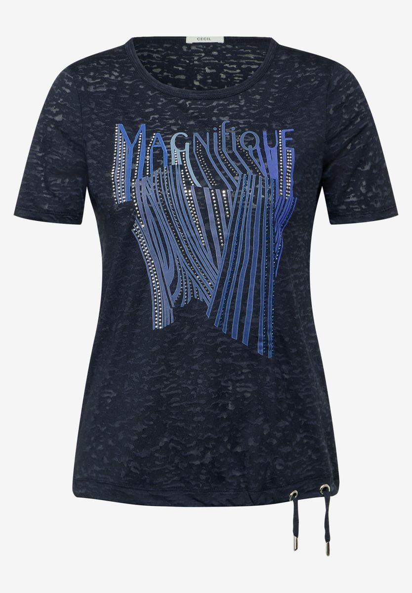 Burn Out T-Shirt mit Print