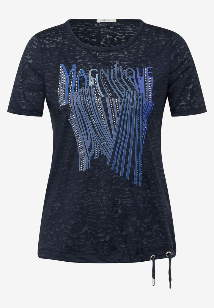 Burn Out T-Shirt mit Print