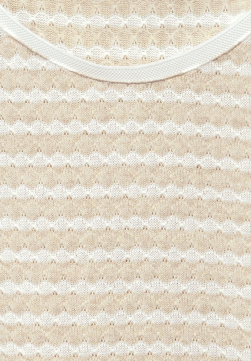 T-Shirt in Strickoptik
