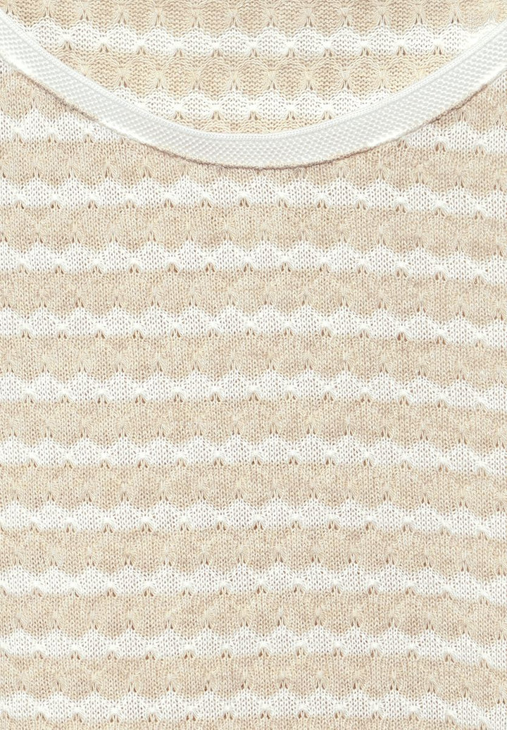 T-Shirt in Strickoptik