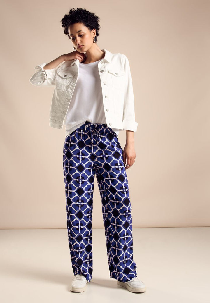 Viskose Hose mit Print
