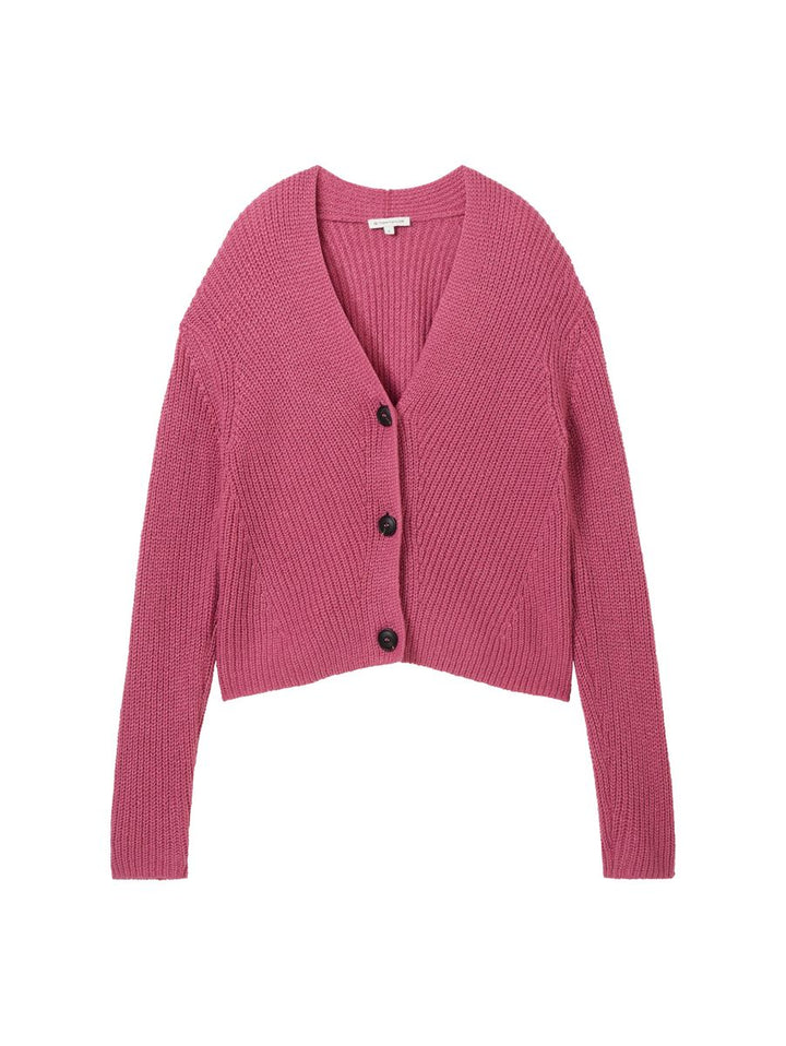 Basic Strickjacke mit Ripp