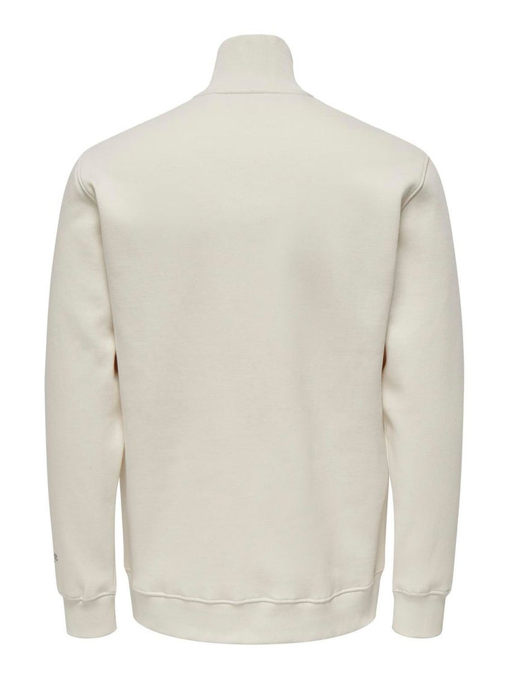 ONSRILEY REG 1/4 ZIP HIGH NECK SWT VD