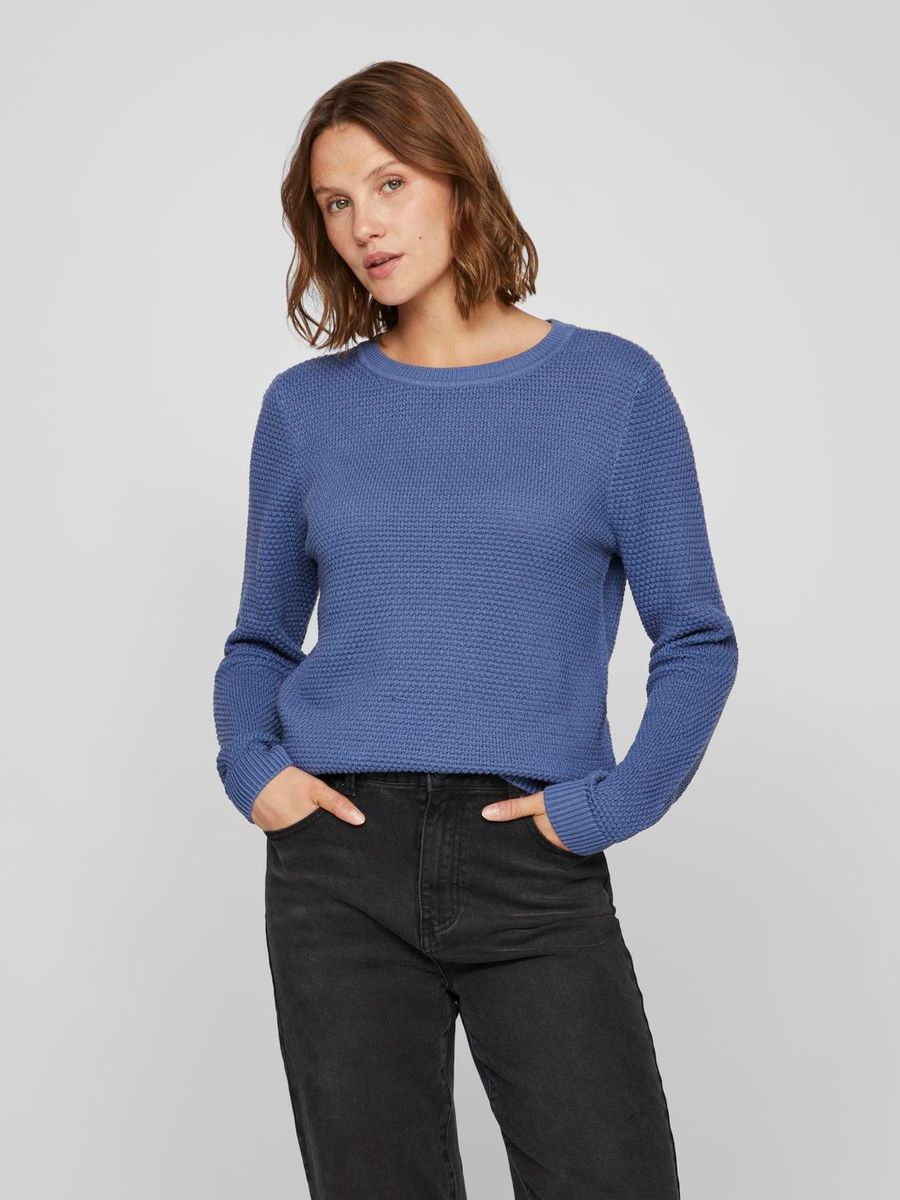 VIDALO O-NECK L/S KNIT TOP- NOOS