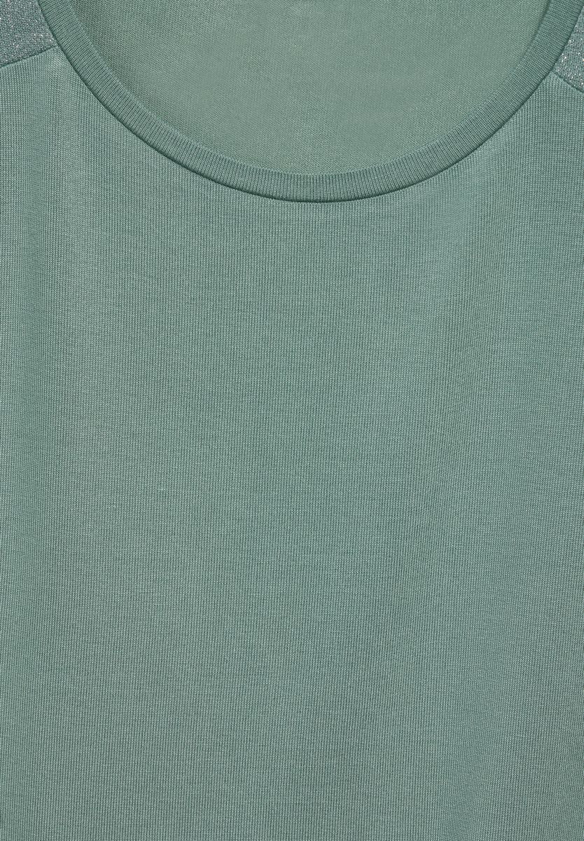 T-Shirt mit Glanz-Detail