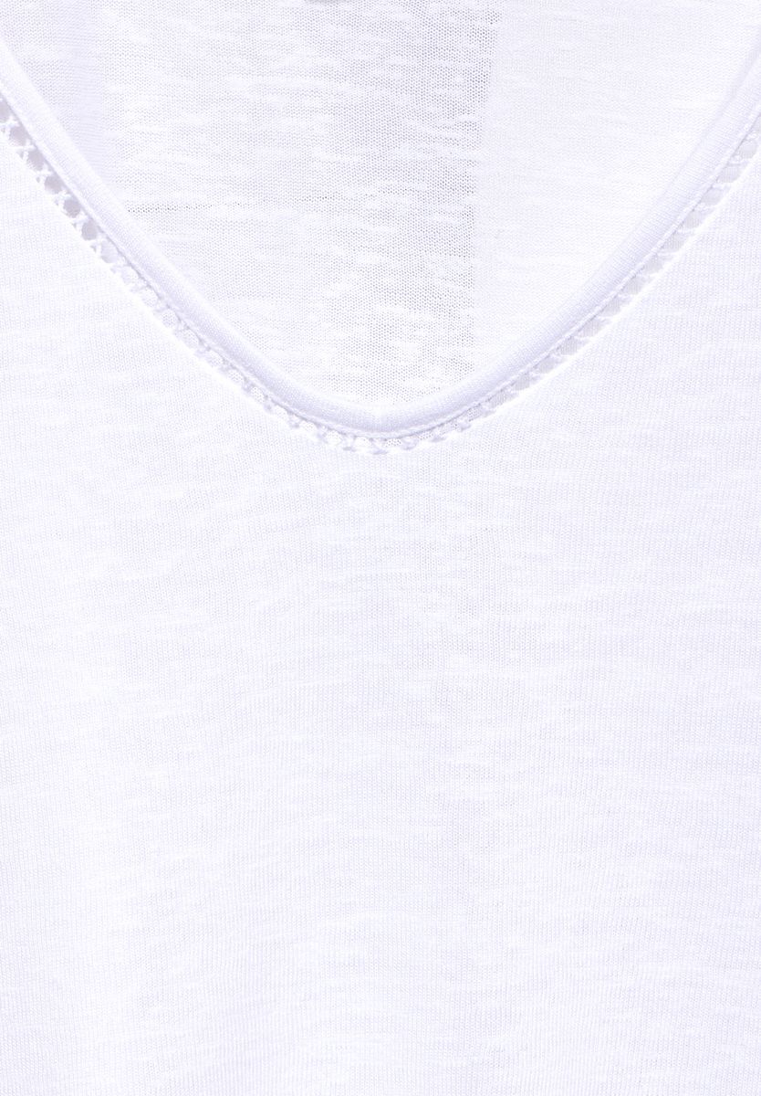 T-Shirt in Leinenoptik