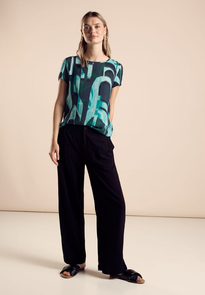 Materialmix-T-Shirt