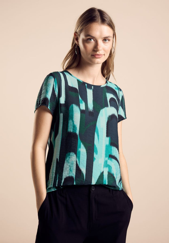 Materialmix-T-Shirt