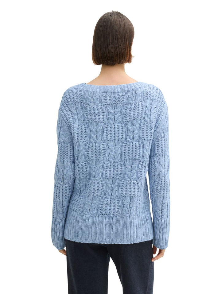 Strukturierter Pullover mit Schlitzen