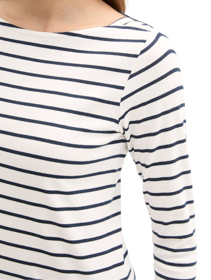 Gestreiftes Langarmshirt mit Bio-Baumwolle