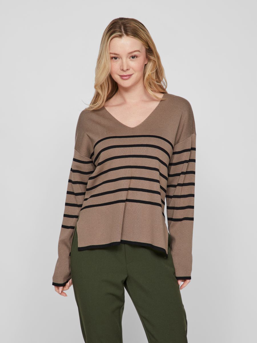 VIOSTRIA V-NECK L/S REV TOP-NOOS