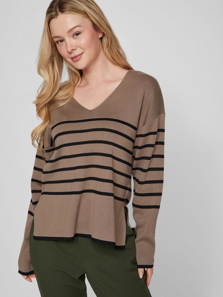 VIOSTRIA V-NECK L/S REV TOP-NOOS