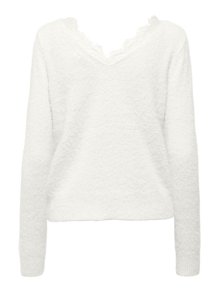 ONLPIUMO LS LACE V-NECK CS KNT