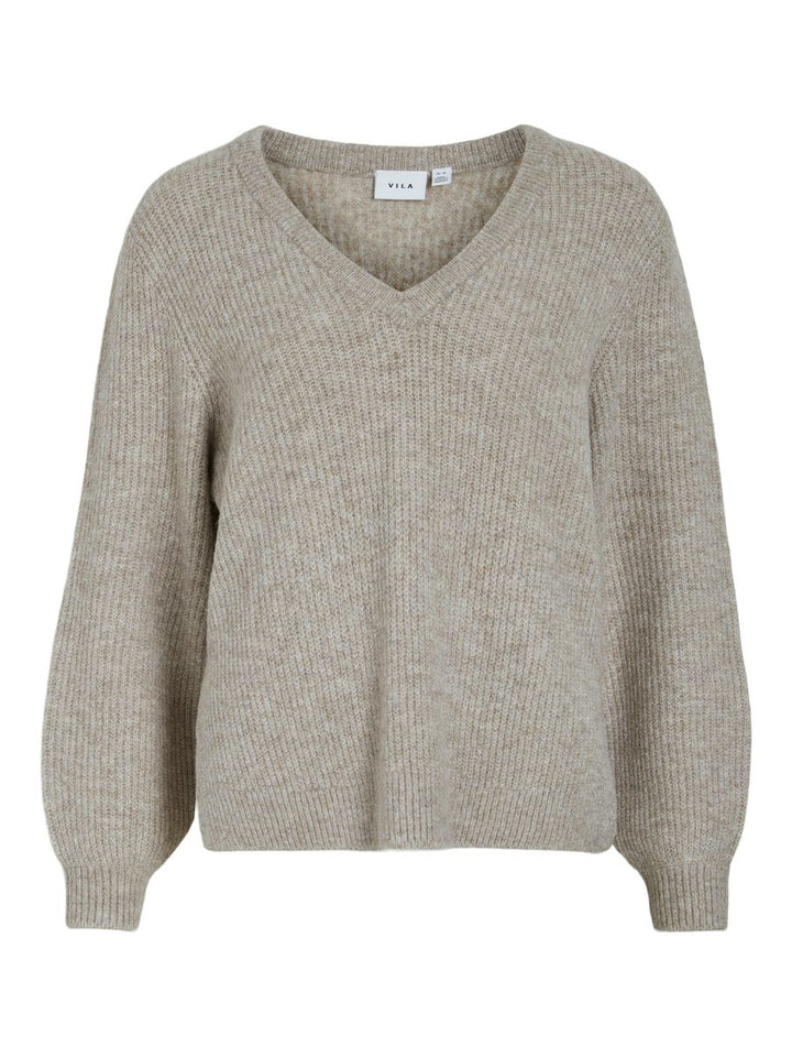 VIBELUNA V-NECK REV L/S KNIT TOP - NOOS