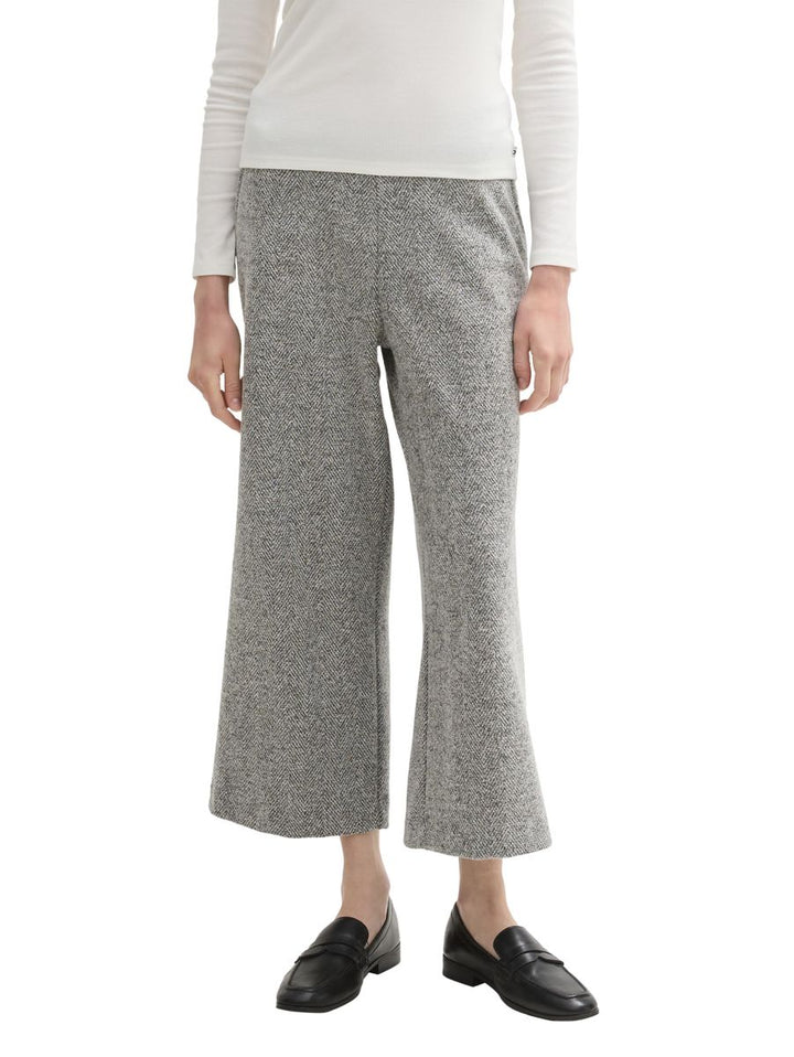 Cropped Culotte Hose mit Struktur