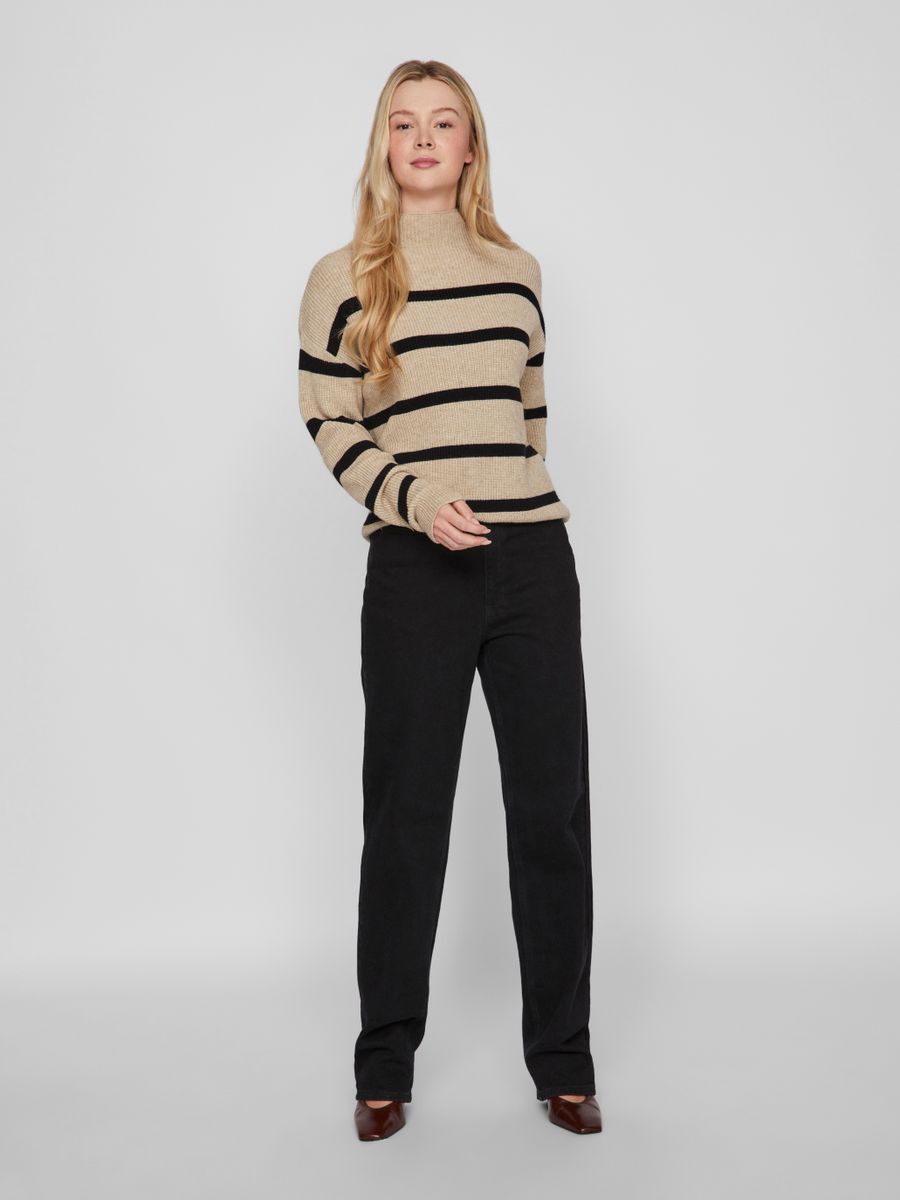 VIRIL MOCKNECK L/S  KNIT RIB TOP 2- NOOS