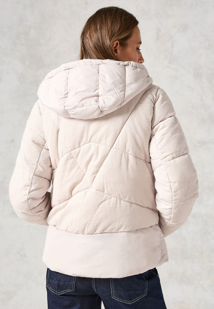 Cord-Mix Puffer Jacke