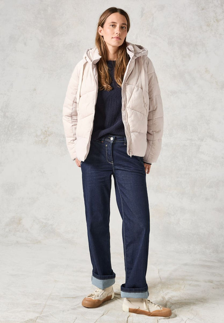 Cord-Mix Puffer Jacke