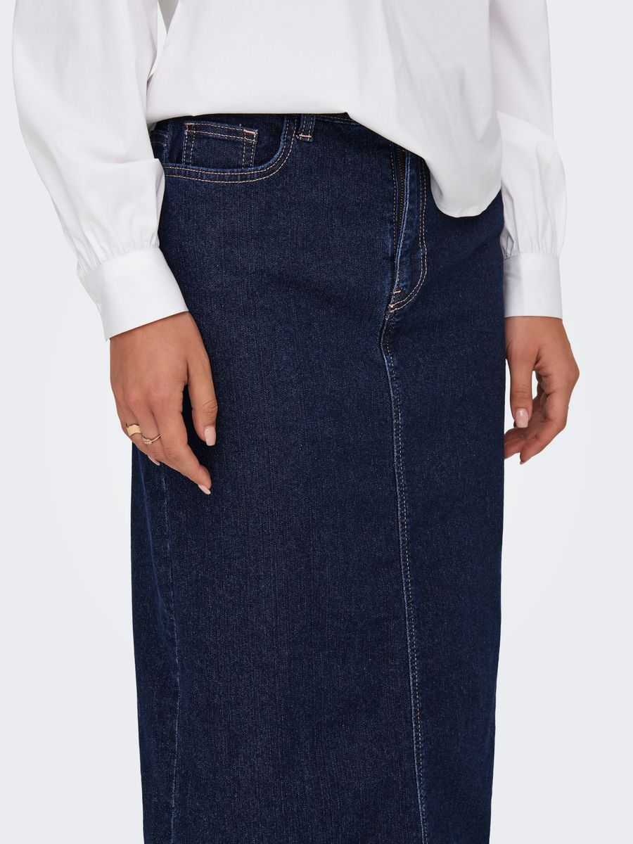 JDYMOON HW LONG SLIT SKIRT  DB DNM