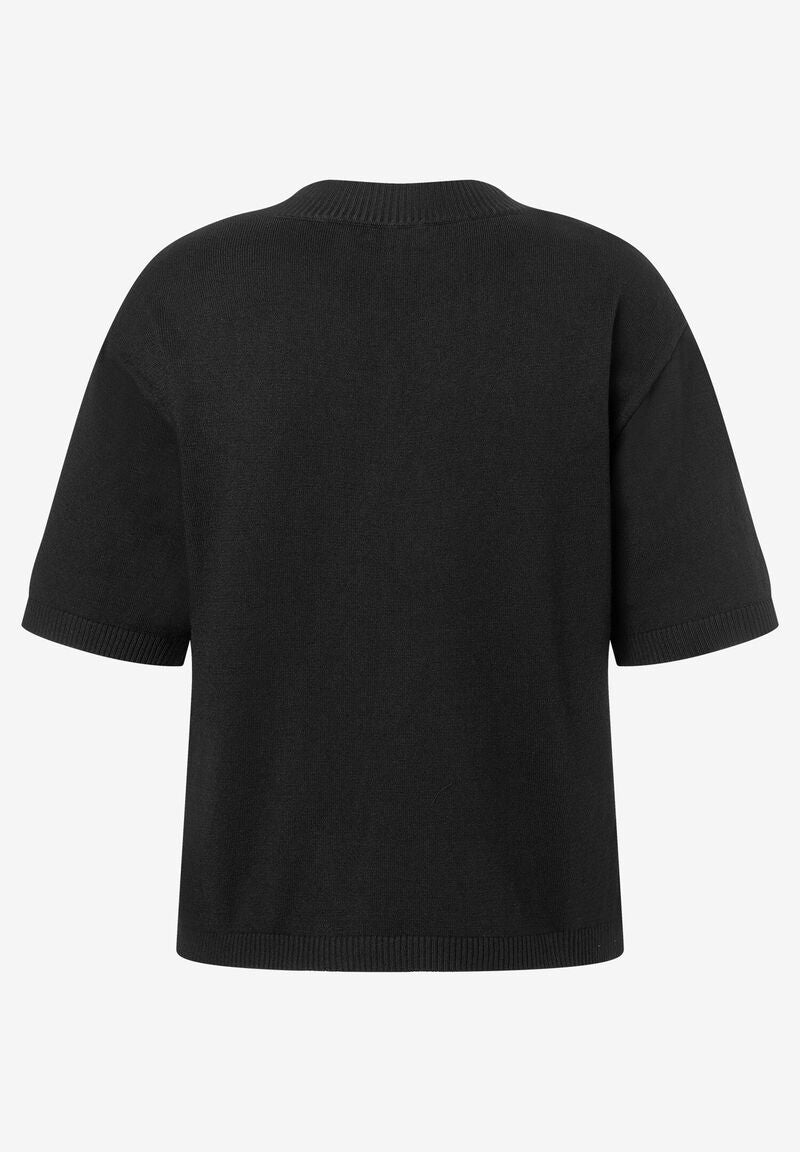 Kurzarm-Pullover  schwarz  Herbst-Kollektion