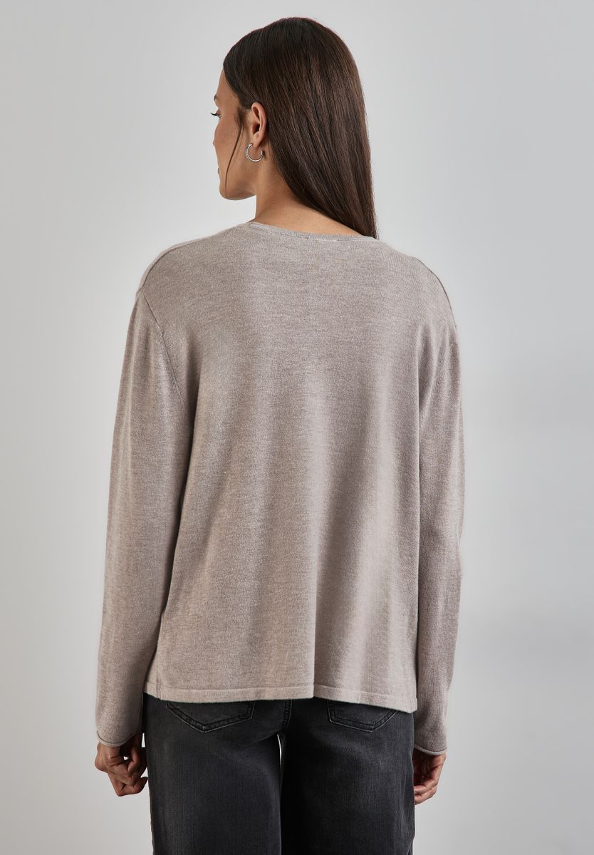 Offene Strickjacke