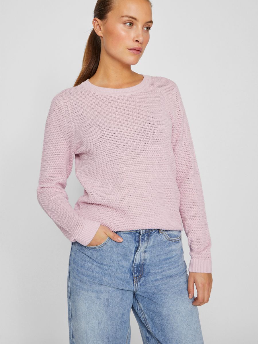 VIDALO O-NECK L/S KNIT TOP- NOOS