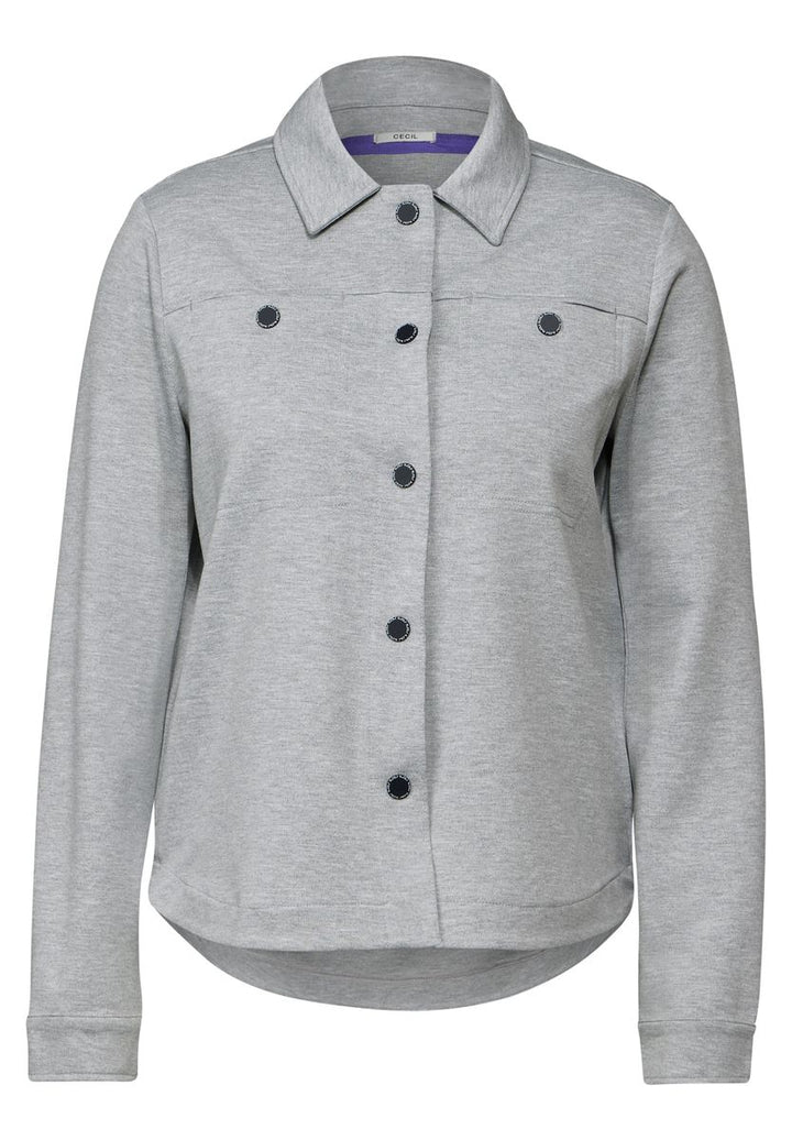 Melange-Look Overshirt