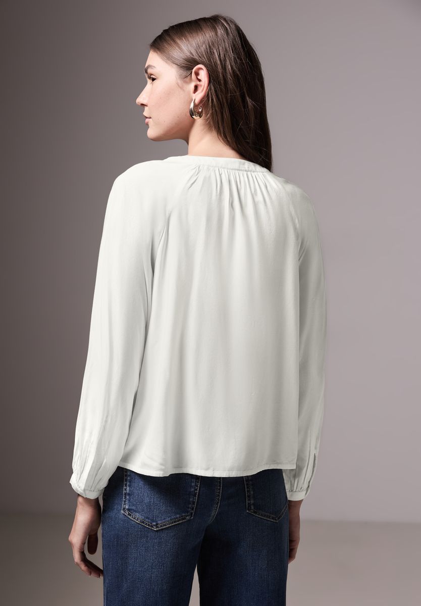 Raglan-Bluse in Unifarbe