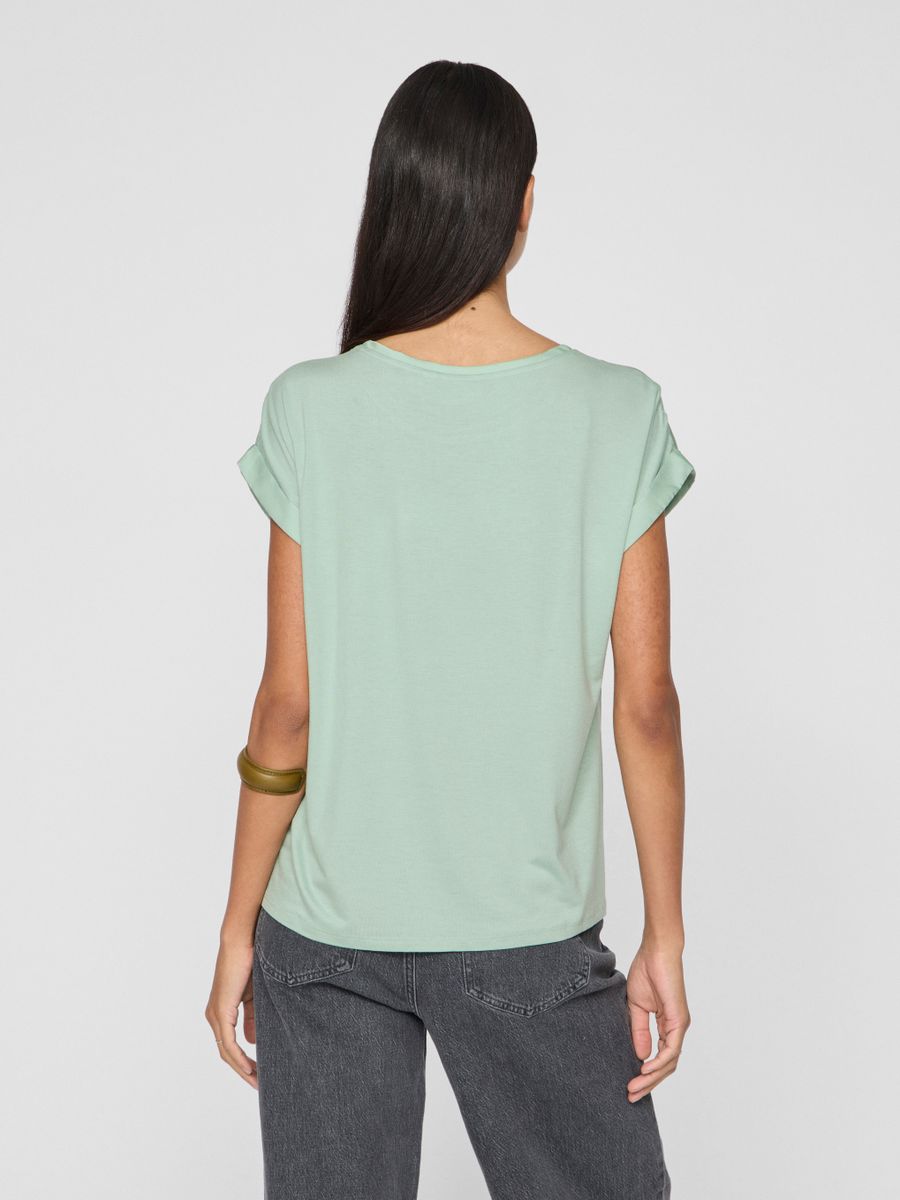 VIELLETTE S/S SATIN TOP - NOOS