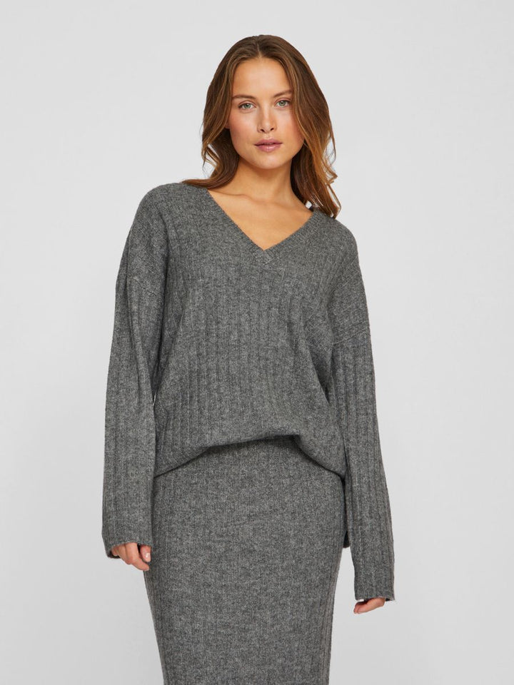 VIMIRAZ L/S REV V-NECK KNIT PULLOVER/BF