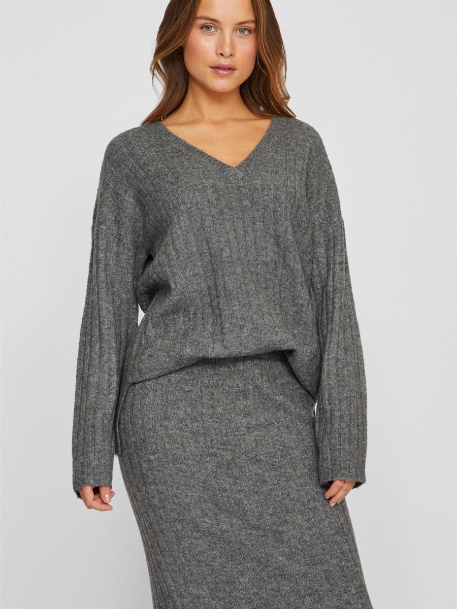 VIMIRAZ L/S REV V-NECK KNIT PULLOVER/BF