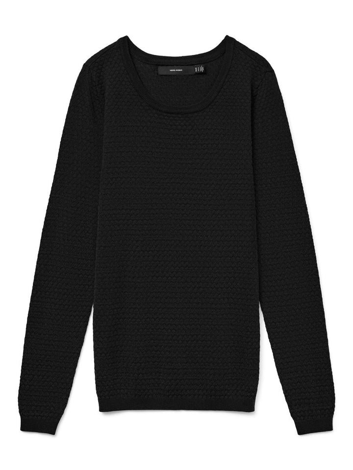 VMCARE STRUCTURE LS O-NECK BLOU NOOS