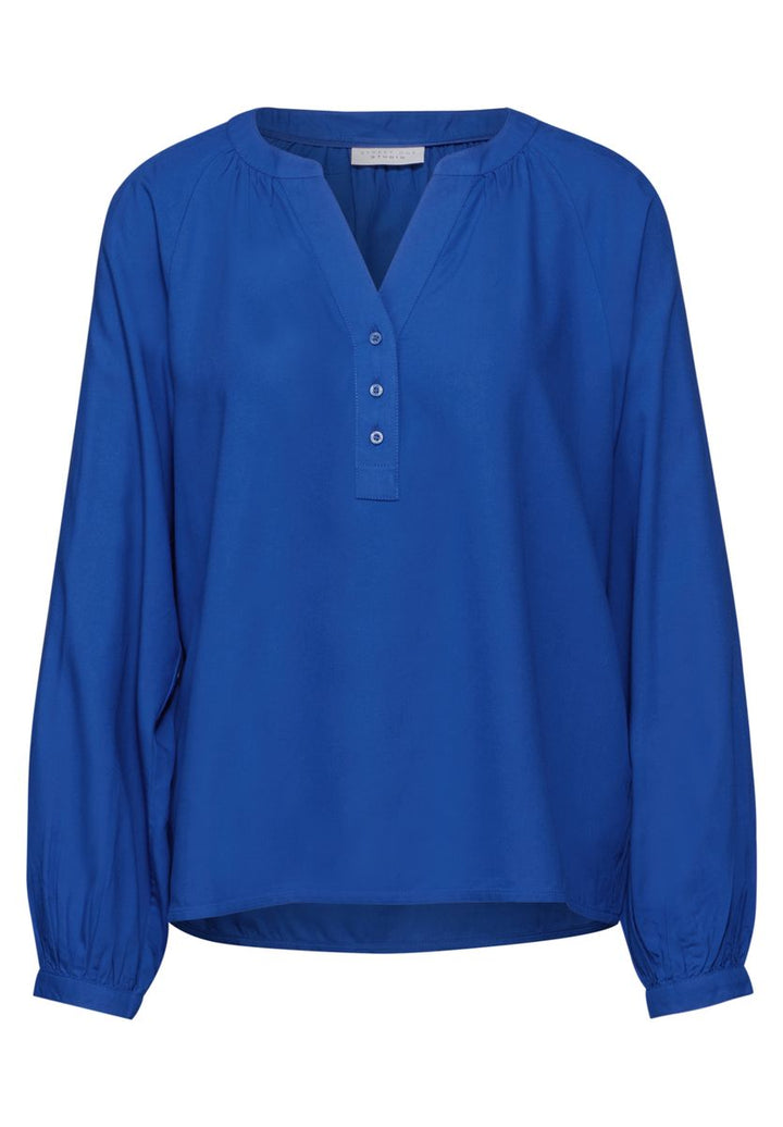 Raglan-Bluse in Unifarbe