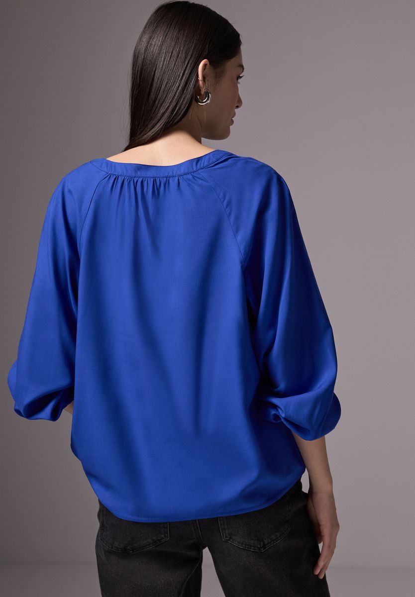 Raglan-Bluse in Unifarbe