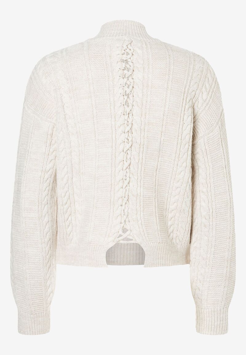 Zopfpullover  powder creme  Winter-Kollektion