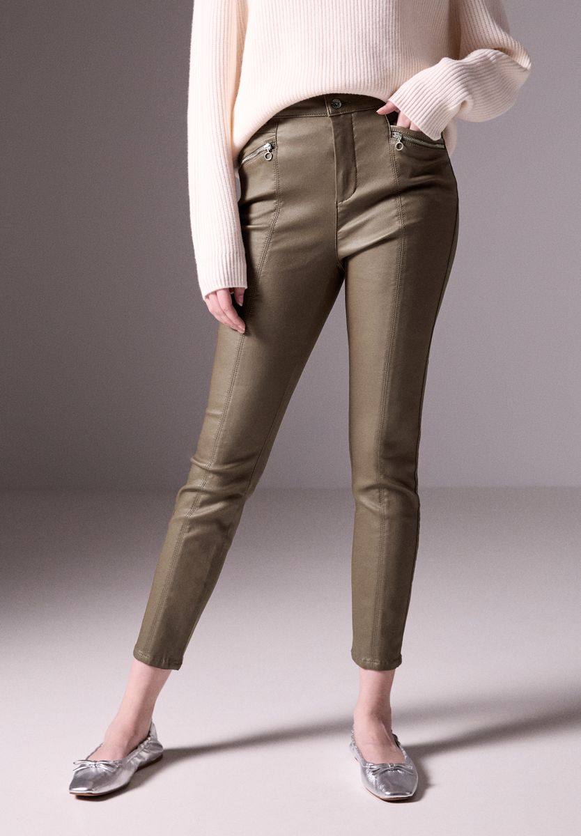 Hose im Leder-Look